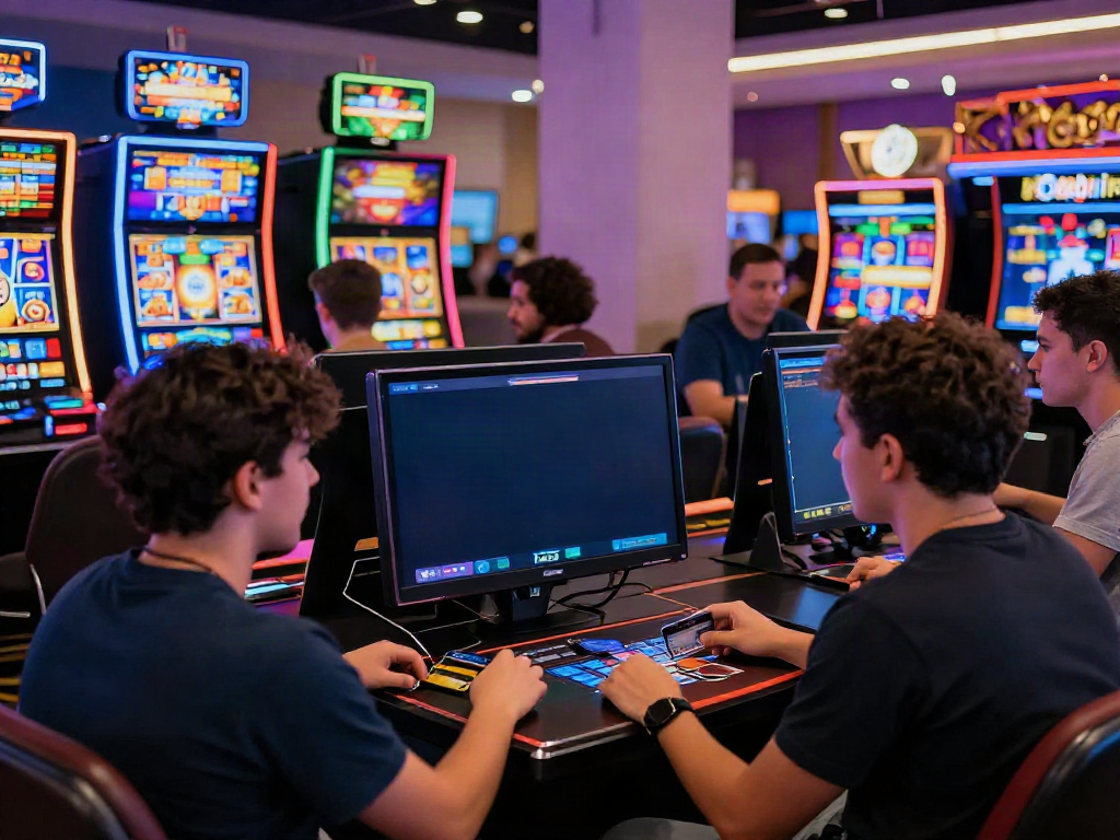 Players enjoying exciting slots that accept credit cards in a vibrant casino setting with modern gaming machines.