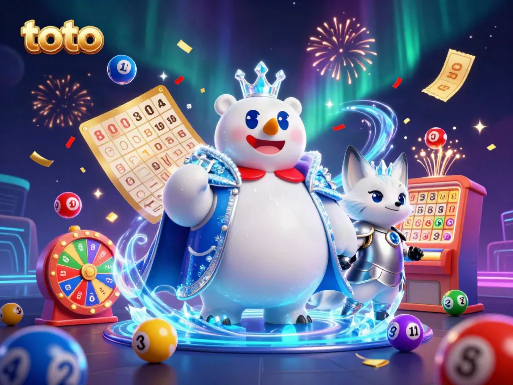Engage in thrilling toto games with colorful lottery elements and dynamic energy illustrated.