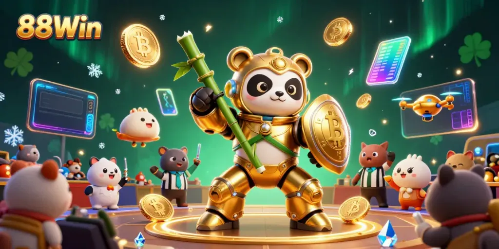 Experience thrilling gameplay with 88Win in a vibrant arena filled with engaging crypto elements.