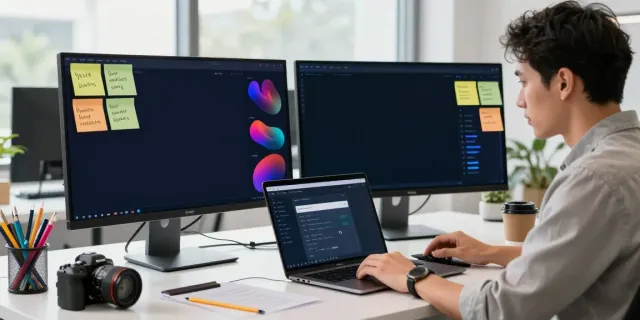 Professional analyzing instant indexing strategies in a modern workspace