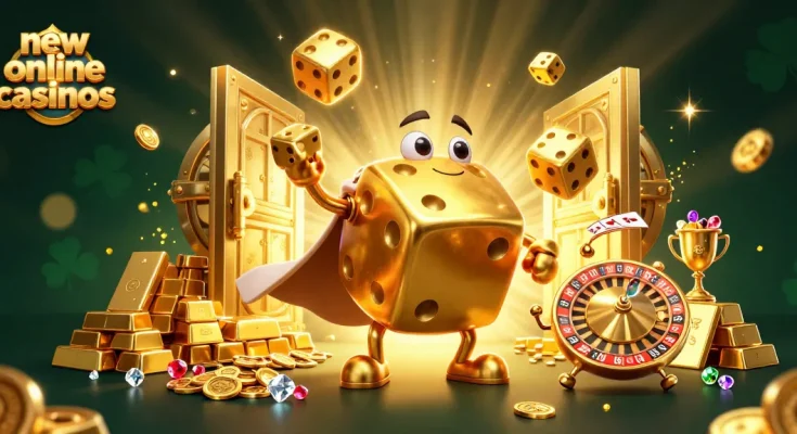 Experience thrilling action at new online casinos with golden dice and treasure galore!