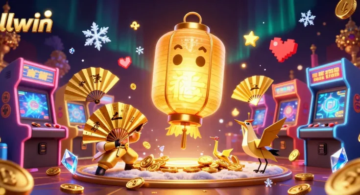 llwin offers an engaging casino experience with a vibrant atmosphere, golden details, and gaming elements.